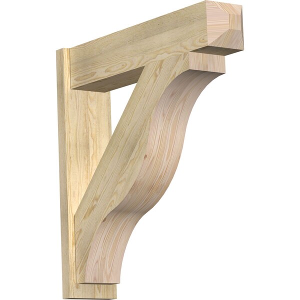 Ekena Millwork Funston Craftsman Rough Sawn Outlooker, Douglas Fir, 8"W x 36"D x 36"H OUT08X36X36FST04RDF - main